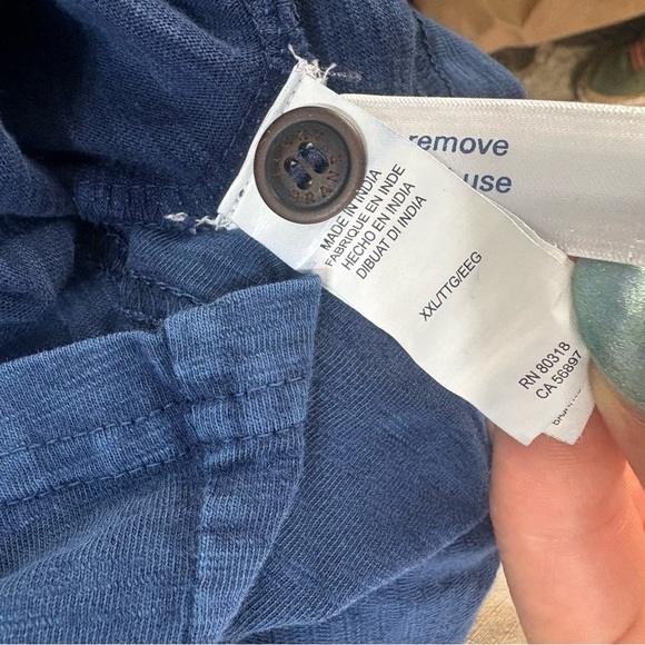 Lucky Brand Men's Blue Half-Zip Long Sleeve Pull Over Shirt XXL - Picture 4 of 11